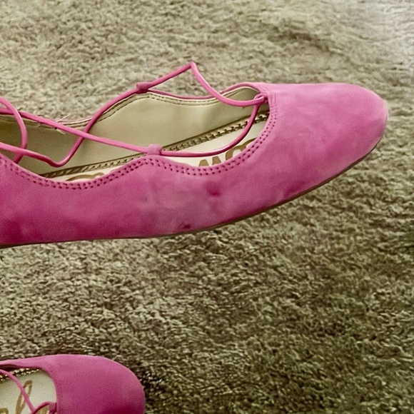SAM EDELMAN PINK LACE UP SWEADE SHOES SIZE 8 - Picture 13 of 14
